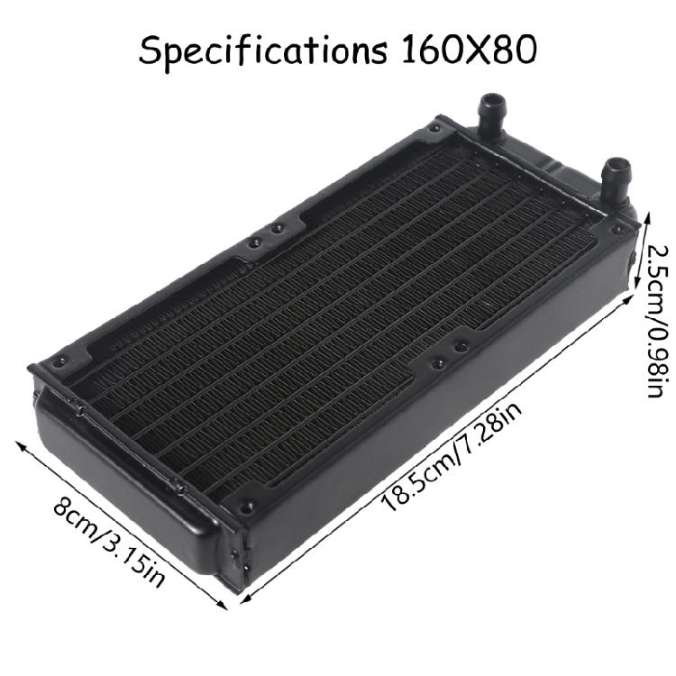 Aluminum Water Cooling Radiator 10 Tubes Heat Exchanger CPU Heatsink Cooler Fast Heat Dissipation for PC Computer