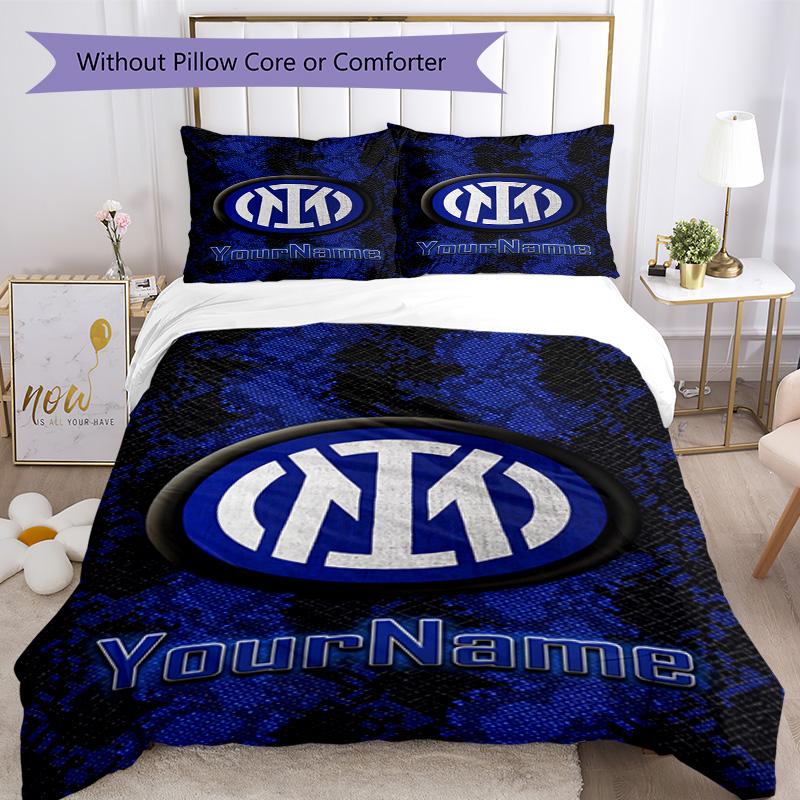 Inter Milan Customize your name Bedding Set Breathable Duvet Cover with Pillowcases Home Decoration Birthday Gift