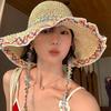 Summer Women'S Wide-Brimmed Straw Hat Beach Vacation Style Sun Hat Straw Fisherman Hat