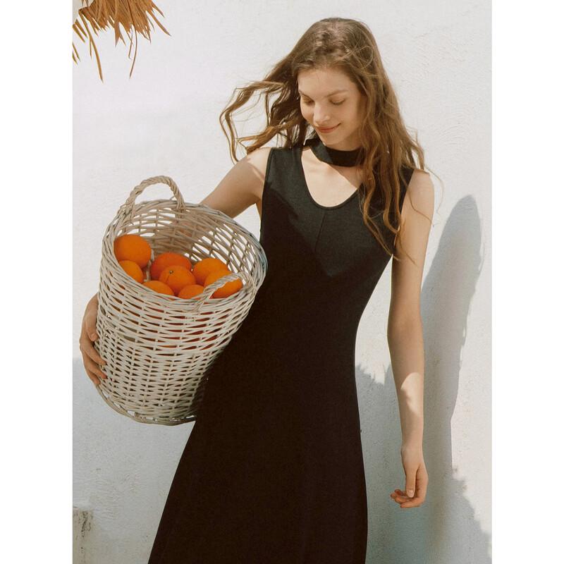 ELLE French Style Sleeveless A-Line Knit Dress