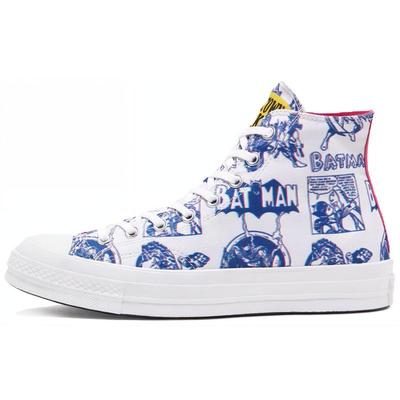 Бетмен x Chinatown Market x Chuck 70 DC 3D Комікс Повний Принт Дихаючі Високі Полотняні Кросівки Унісекс Червоно-Сині