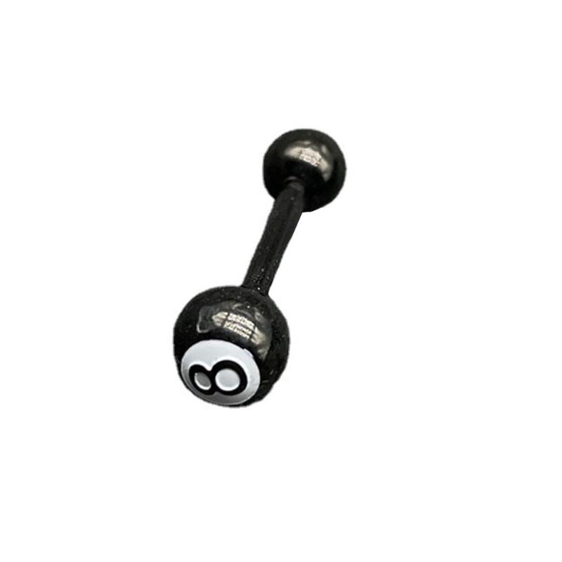 Anneaux de langue de billard pour femmes, bijoux de perçage de langue en acier inoxydable, longueur de barre de 12 à 16mm pour anneaux de langue