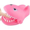Biting finger toy, biting finger, sensory toy for shark teeth with soft rubber teeth, reaction skills, gentle shark teeth toy, for pink