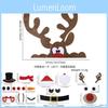 Adorable Christmas Door Decor Felt Cartoon Wall Stickers Featuring Reindeer Snowman And Santa Designs