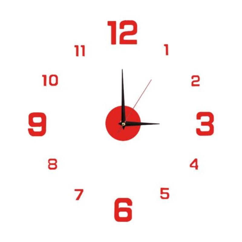 

Відмінний Безшумний Декоративний Домашній Декор Сучасний Нічник Годинник з Цоканням Стрілок для Вітальні Акриловий червоний