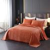 Crystal Velvet 3-Piece Quilted Bedding Set, European Minimalist Luxury Bedspread, Anti-Static Winter Blanket Soft Comforter