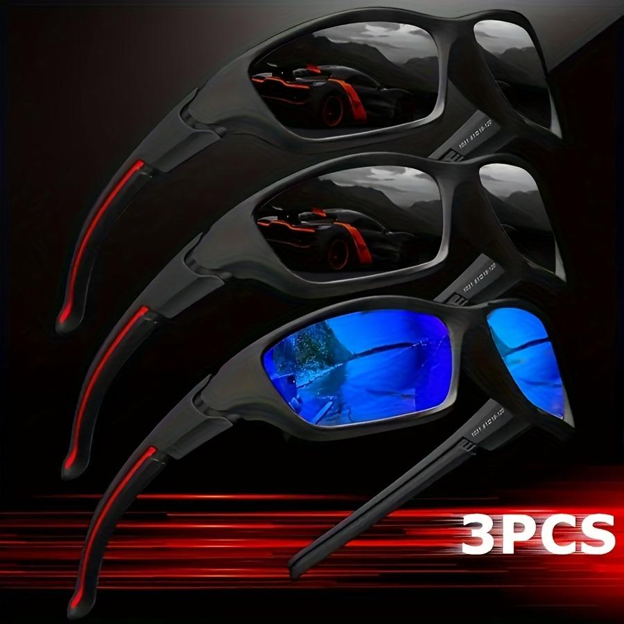 3pcs Fashion UV400 Men Women Running Mountaineering Fishing Sunglasses Bicycle MTB Eyewear Outdoor Sport Protective Glasses