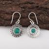 Green Emerald Gemstone Earring Jewelry, Handmade Gorgeous Silver Earring, 925 Sterling Silver Jewelry For Wedding Gift