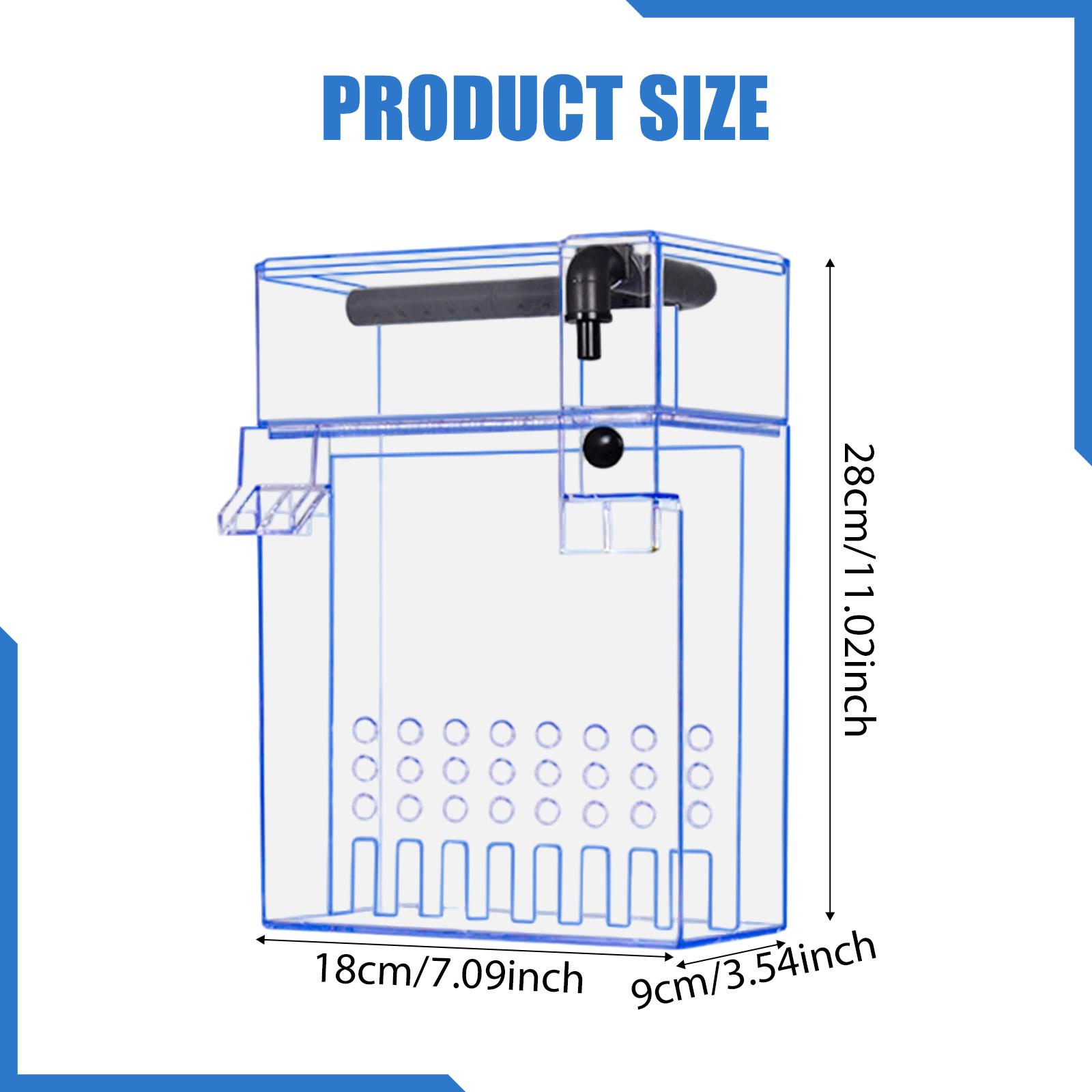 Настенная фильтрующая коробка для аквариума Прозрачная Разделение на сухую и влажную зоны 3 в 1 Аквариумная капельная переливная система для аксессуаров аквариумного фильтра