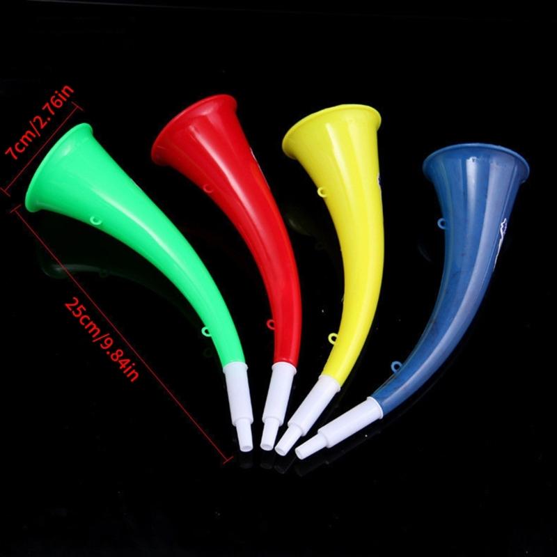 Pack Of 12 Random Color Plastic Horns Sports Party Supplies For Sports Game Cheering And Party Celebration