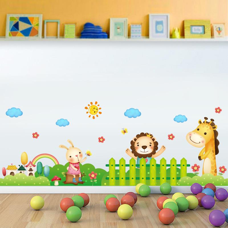Buy Animal Cartoon Vinyl Wall Stickers For Kids Bedroom Home Decoration DIY at affordable prices
