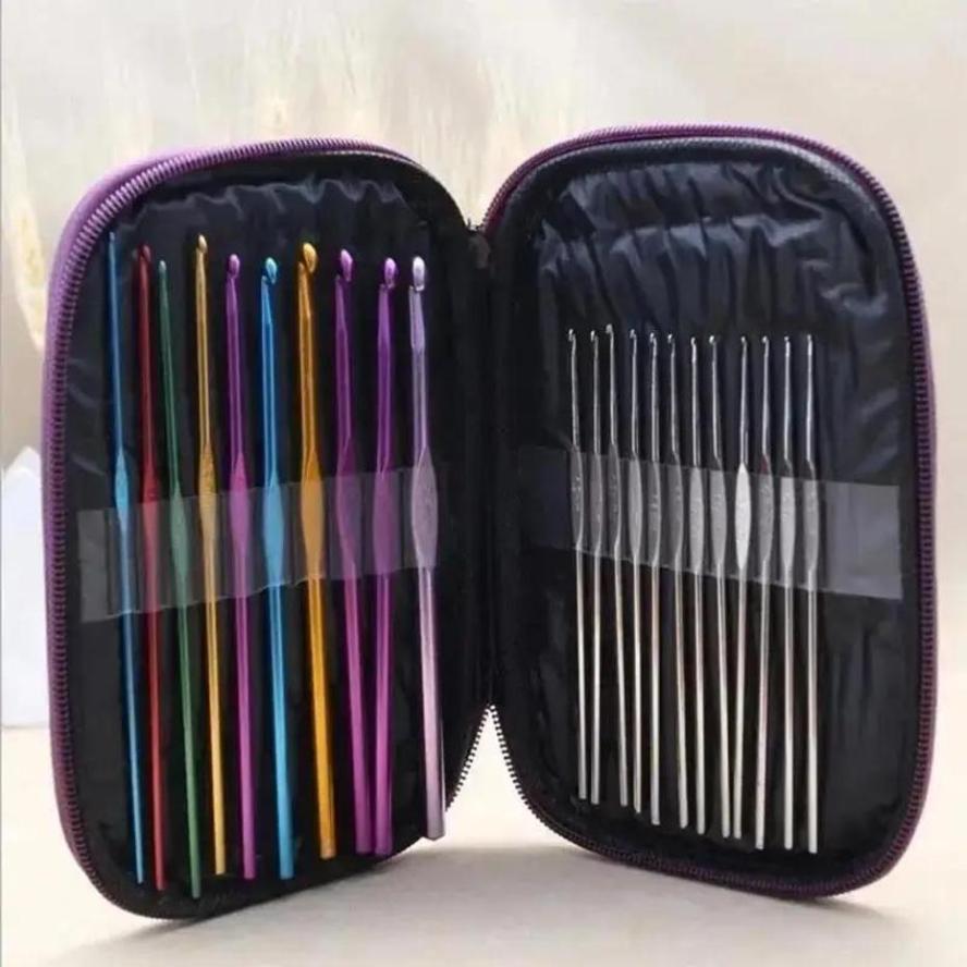 22Pcs/Set Crochet Knitting Craft Case Crochet A Set Weaving Tools Sewing Tool Suitable Household Personal Clothe Sewing Supplies