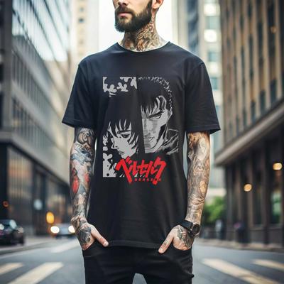100% cotone TOP UNISEX T-SHIRT UOMO DONNA Maglietta Berserk, Maglietta Anime Giapponese, Maglietta Anime Manga, Maglietta Trendy Anime 234