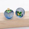 Set of 12 Colorful 3D Glass Apple Charms for DIY Bracelets & Necklaces