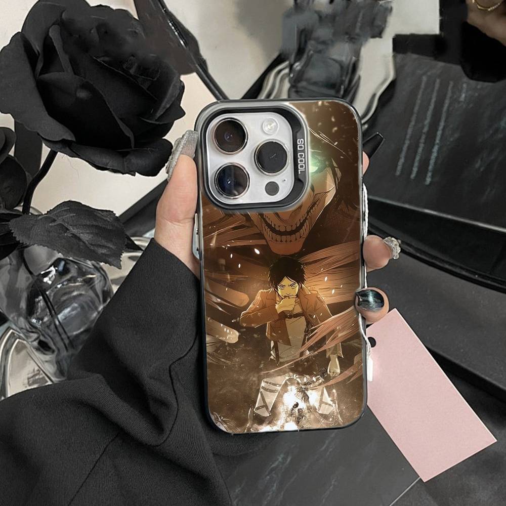 Attack On Titan Levi Ackerman Mobilskal För IPhone 16 17 15 14 12 13 Pro Max Svart Färg Stötsäkert Skydd