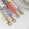 Cute Cotton Rope Key Chains Handmade Multi-purpose Colorful Braided Keychain Large Zipper Puller Women Bag Charm Pendant