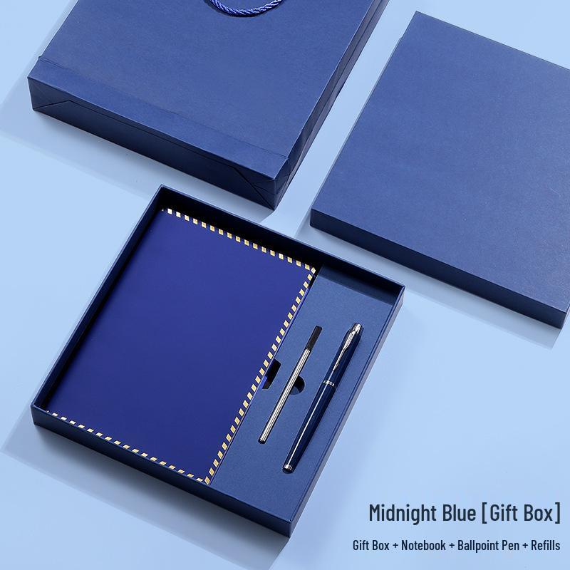 Customized A5 Leather Notebook Gift Set with Logo Engraving