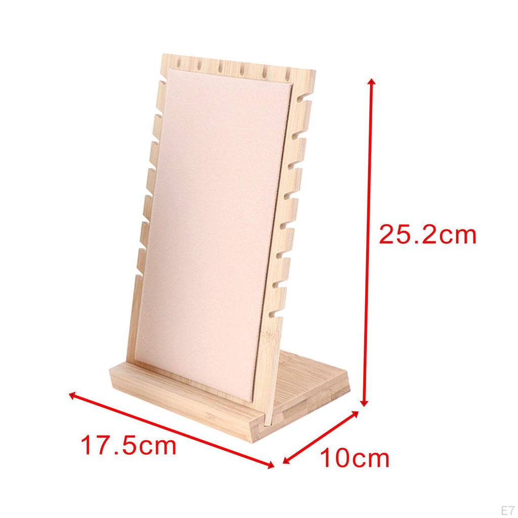 Jewelry Display Stand, Wooden Soft with Base Organizer for Necklace Bracelet Earring Case