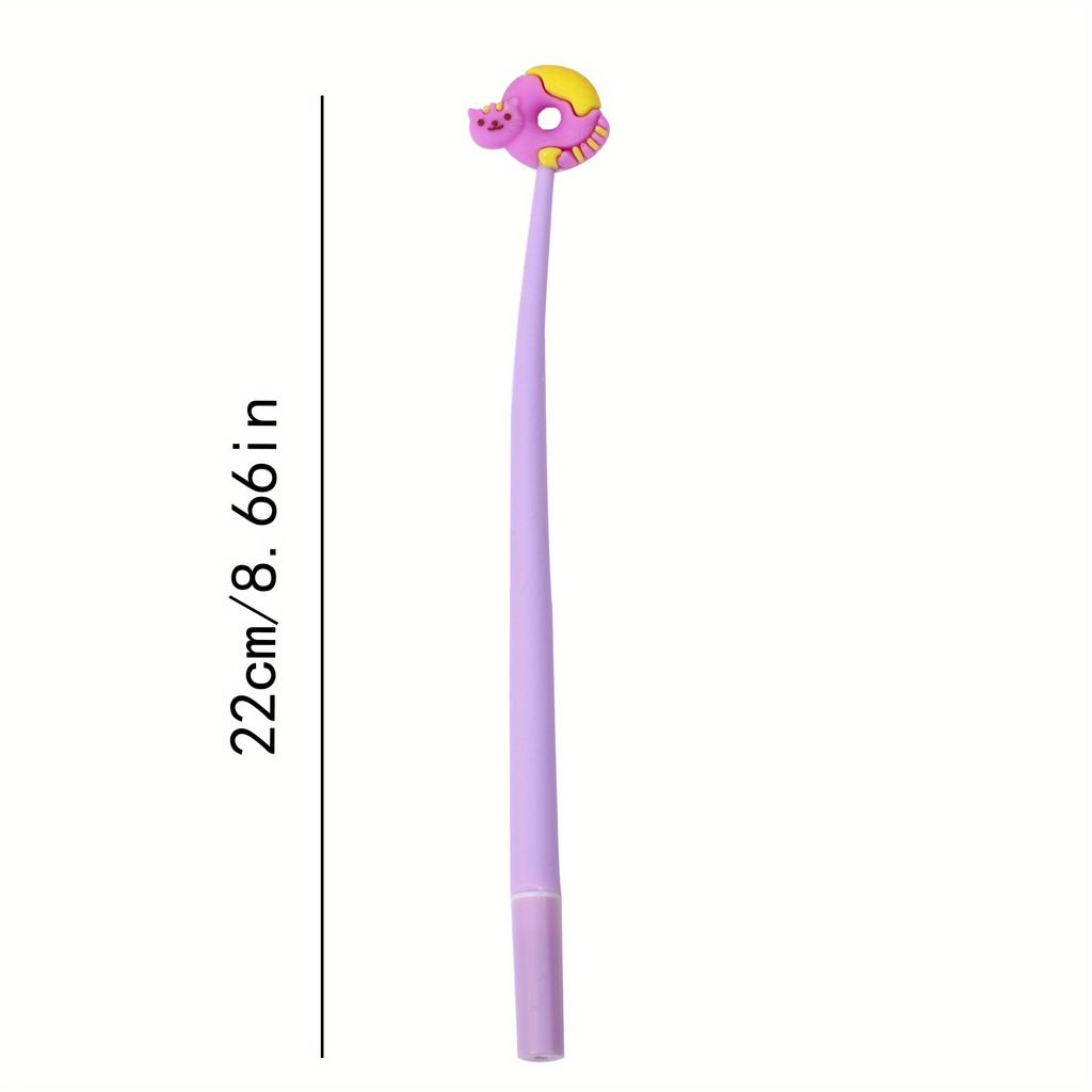 48pcs 0.5mm Cartoon Kitten Donut Shaking Neutral Pen Cute Sway Pen Gift Pen Creative Stationery Back To School Season