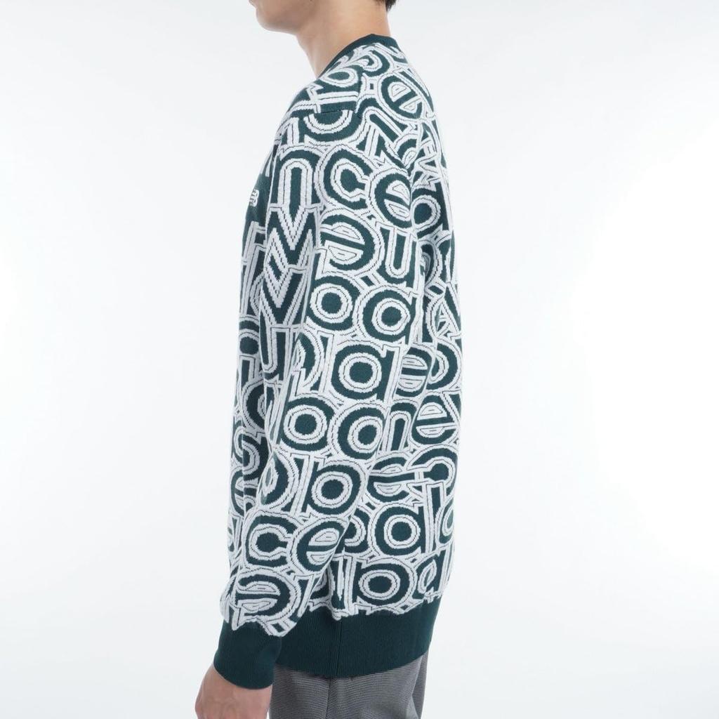 New Balance Crew Neck Sweater Logo Golf 3 Men's (Stretch, Jacquard) / / 012-4270004 112_Blue [S]