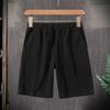 Men Casual Shorts Solid Color Regular Fit Short Pants with Reinforced