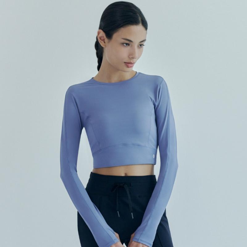Huit Background Crop Long Sleeve Tee Htwtl3i01t