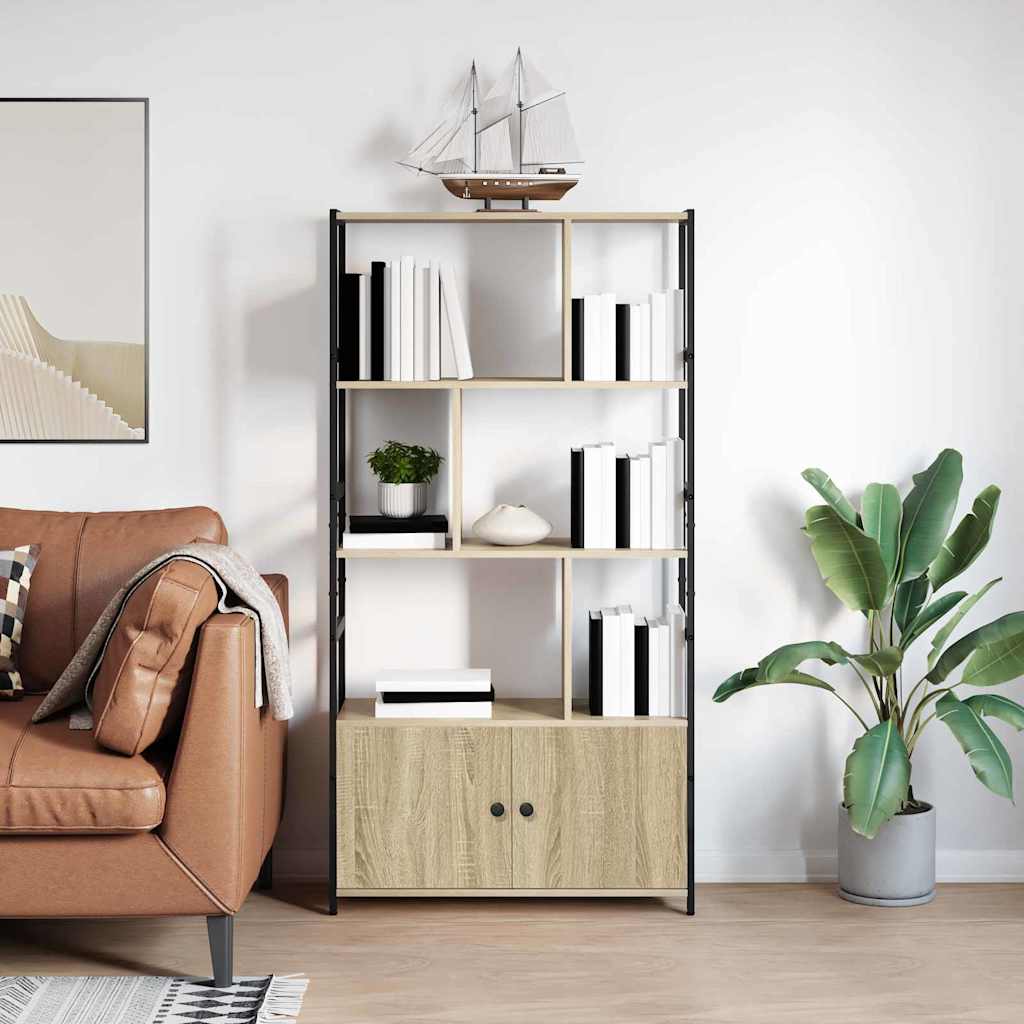 Bookshelf Sonoma Oak 80 x 30 x 155.5 cm Particleboard