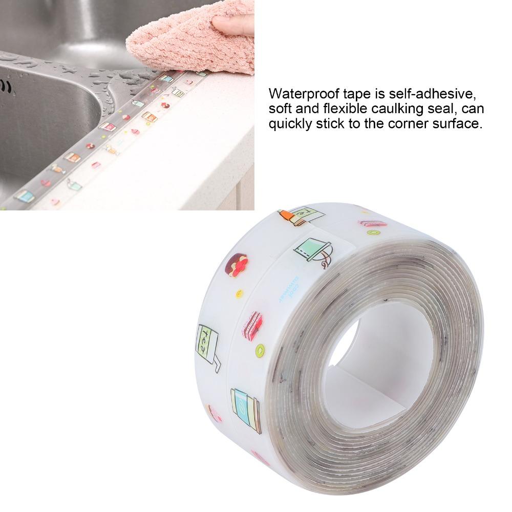 2pcs Waterproof Caulk Tape Self Adhesive Caulk Sealing Tape New Caulk Strip Kitchen