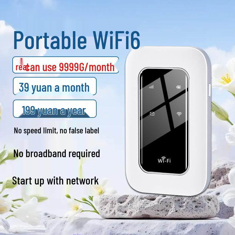 

Portable WiFi 6 Universal Mobile Hotspot - Card-Free Internet Access for Travel and Car. UG902