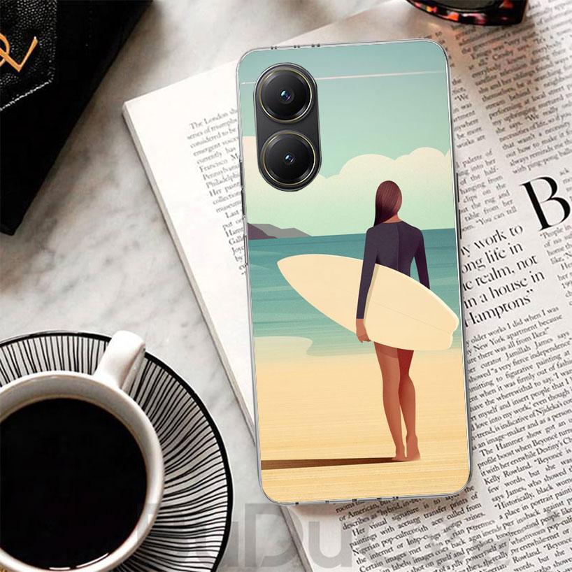 Surf Board Aesthetic Cover For Xiaomi Poco X7 X6 X5 Pro X3 Nfc F7 Ultra Phone Case F6 F5 X4 F4 Gt F3 M6 M5S M4 M3 Print Shell Po