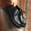 Ανδρικά παπούτσια Derby με χοντρή σόλα Μινιμαλιστικά και μοντέρνα στυλ Υπαίθρια αναψυχή επαγγελματικό πάρτι Νεανικά καθημερινά παπούτσια γραφείου από δέρμα
