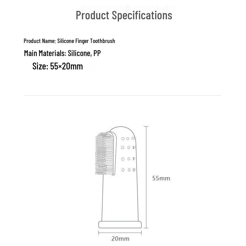 Pet Oral Care Finger Toothbrush with Gum Protection & Fresh Breath Box