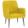 351410 vidaXL Fauteuil Jaune 62x79x79 cm Velours
