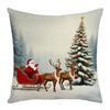 Christmas Snowman Elk Elements Pillow Print Festive Decoration Sofa Atmosphere Decorative Lumbar Cushion Pillow