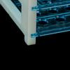 10Pcs Plastic Test Tubes Vials With Caps & Pipe Rack Holder Stand 40/50 Holes