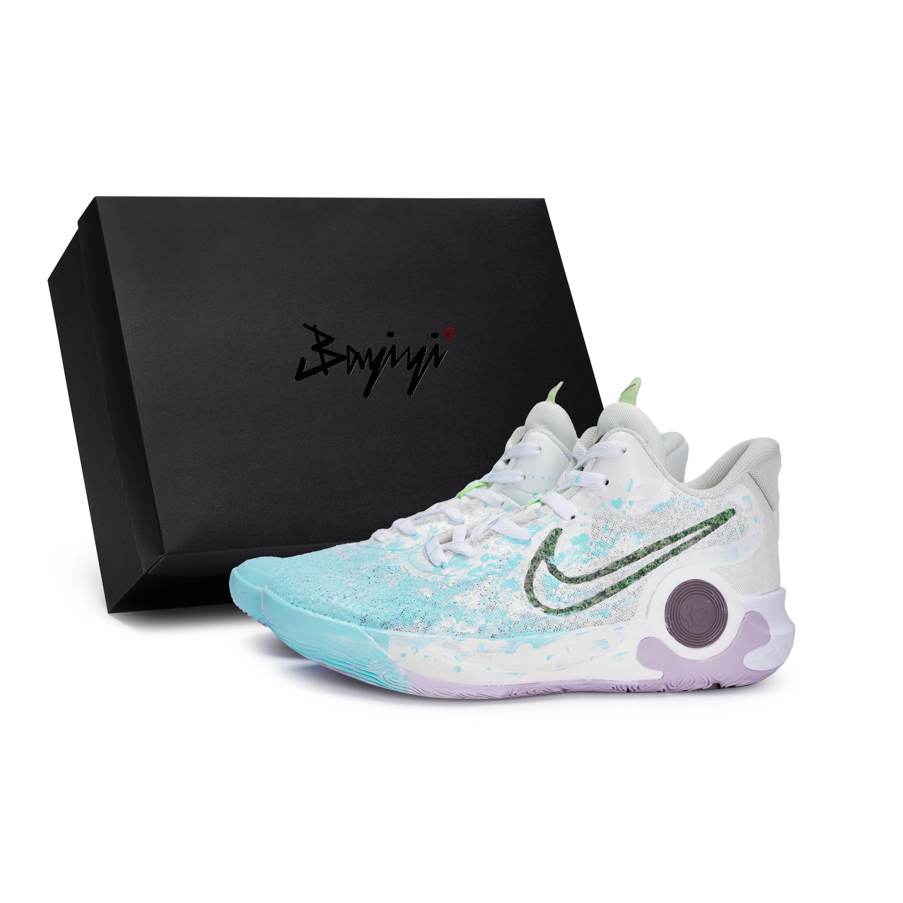 

Nike KD Trey 5 IX Mid top Vintage Basketball Shoes Unisex White Blue DJ6922-100(Team80-S-BOX) 40.5