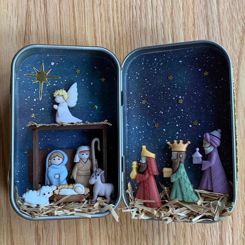 Christmas Birth Box Desktop Decoration