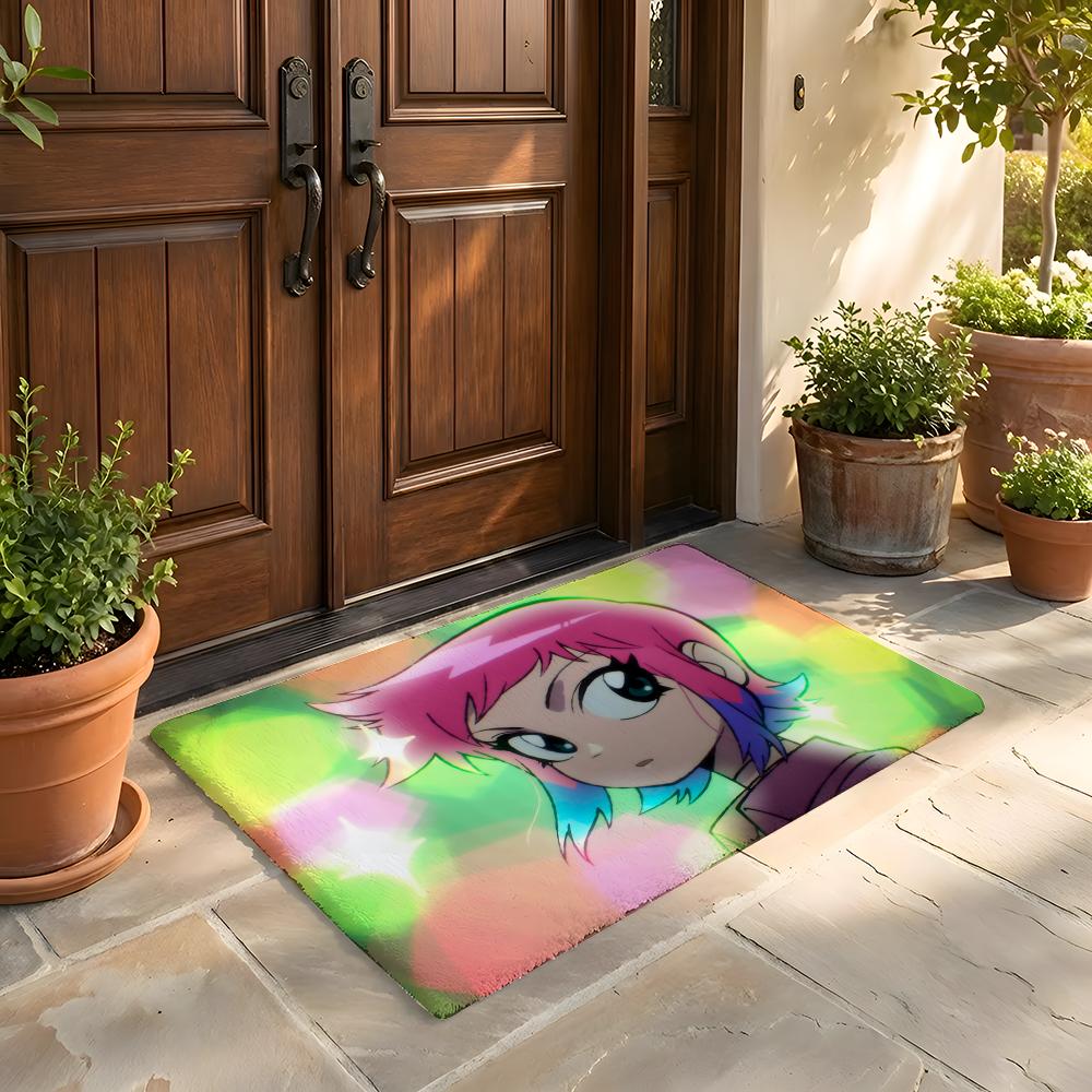 Floor Mat Soft Flannel Rug Non-Slip Absorbent Mat for Bathroom Bedroom Home Decor S-Scott Pilgrim VS the World