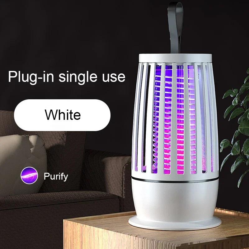 Přenosná lampa proti komárům venkovní elektrická lapačka na mouchy zapper hubič hmyzu repelent USB dobíjecí tichá lampa proti komárům
