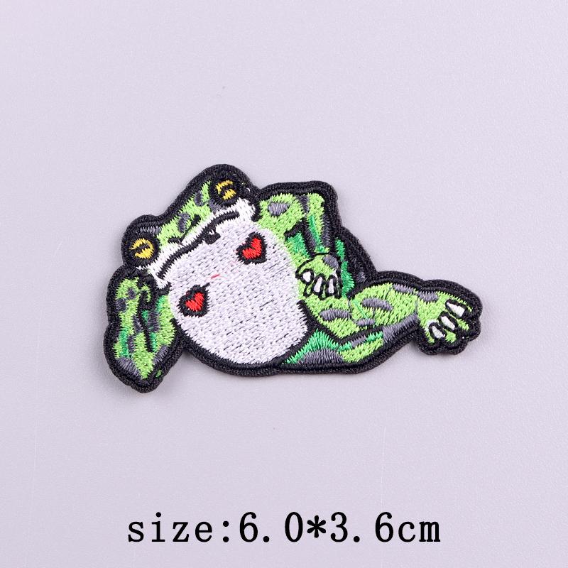 Hip Hop Animal Patch Iron On Patches On Clothes Little Yellow Duck Embroidery Patches For Clothing Stripe Badges Stickers Decor
