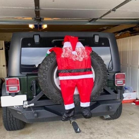 Vánoční závěsná dekorace Santa Clause Velký lezoucí Santa Claus Vánoční závěsná ozdoba pro venkovní okap, okno, zeď, balkonová dekorace