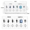 100 Pcs Car Retainer Clips Kit With Fastener Remover And Pry Tools For Auto Door Bumper Trim Repair