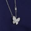 New Fashion 925 Sterling Silver Jewelry Round Zircon Pendants Necklaces Women Fine Semi Rhinestone Circle Clavicle Chain Choker