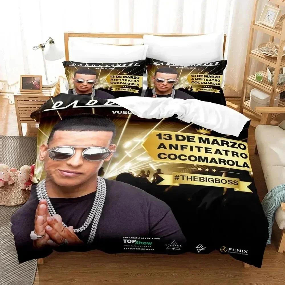 

3D Printing Daddy Yankee Bedding Set Printed Bed Set With Pillowcase Bed Duvet Cover Soft Queen King Size Bedclothes Home 70x133cm 2pcs