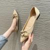 Fashion Ballet Flats Women Shoes Pointed Toe Brand Office Ladies Single Shoes Black White Soft Plus Size 42