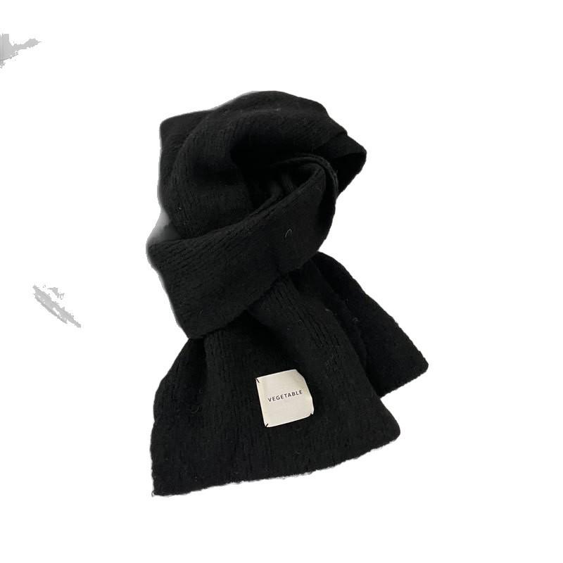 Korean Style Faux Cashmere Snood: Unisex Versatile Solid Color Scarf Shawl for Autumn and Winter