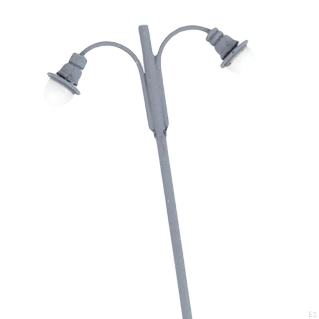 1/87 Mini Street Lantern, Train Post Lamps, Outer Track, Lamppost for Dollhouse Decoration
