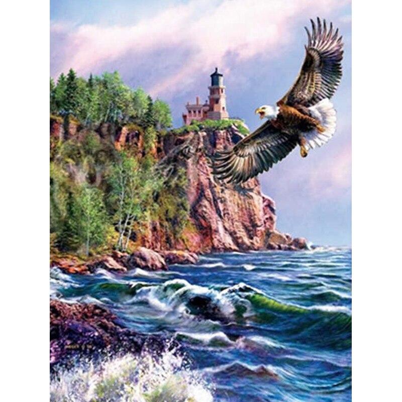 

Новый 5D DIY алмазная живопись Орел Алмазная вышивка животные вышивка крестиком полная круглая дрель ремесла домашний декор ручной подарок Full Round 15x20CM
