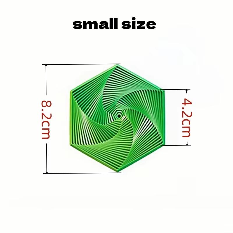 

3D Printed Hexagonal Stacking Game Music Box Illusory Rotating Plaything For Stress Ease And Decoration Adult Magic Illusion Present