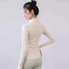 Stand-up collar blazer casual slim fit slim fit warm thin velvet jacket running tight zip cardigan yoga top